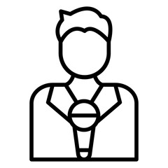 Journalist Male Icon Style