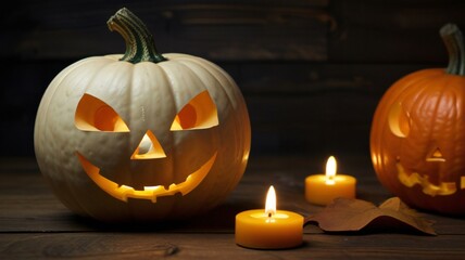 Fototapeta premium jack o lantern in the dark