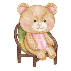 Bear with chair 