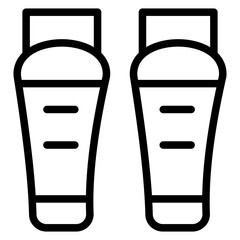 Shin Guard Icon Style