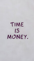 Time is Money Banner with American Flag Background