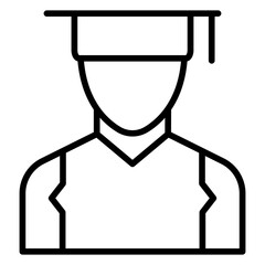 College Student Male Icon Style