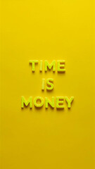 Time is Money Banner with Bold Yellow Background"