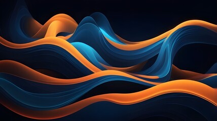 Dark abstract design with smooth, flowing lines and patterns on a dark background. 