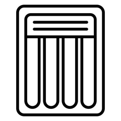 Beach Mattress Icon Style