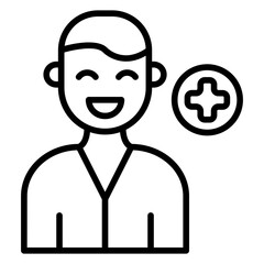 Male Patient Icon Style