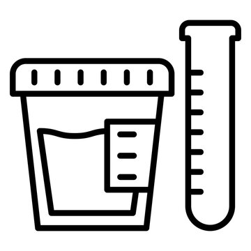 black and white medical test tube and container clip art preview