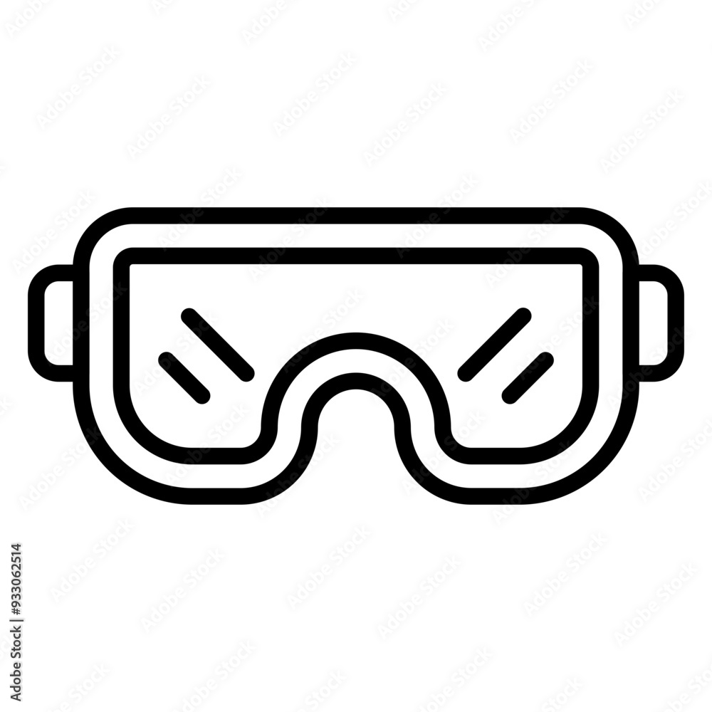 Sticker goggles icon style