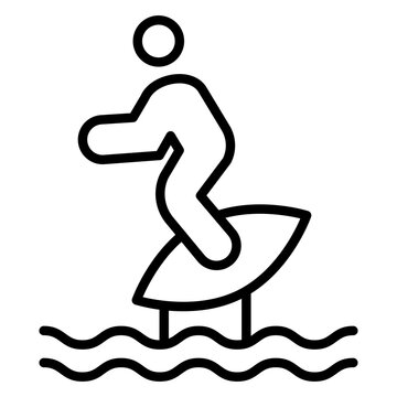 black line art surfer riding waves clip art preview