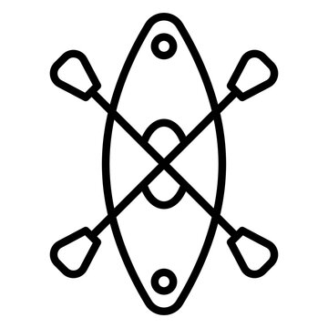 recommend clip art: Kayaking Icon Style