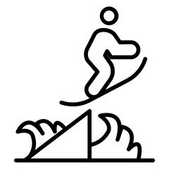 Skimboarding Icon Style