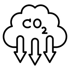 Greenhouse Gases Icon Style