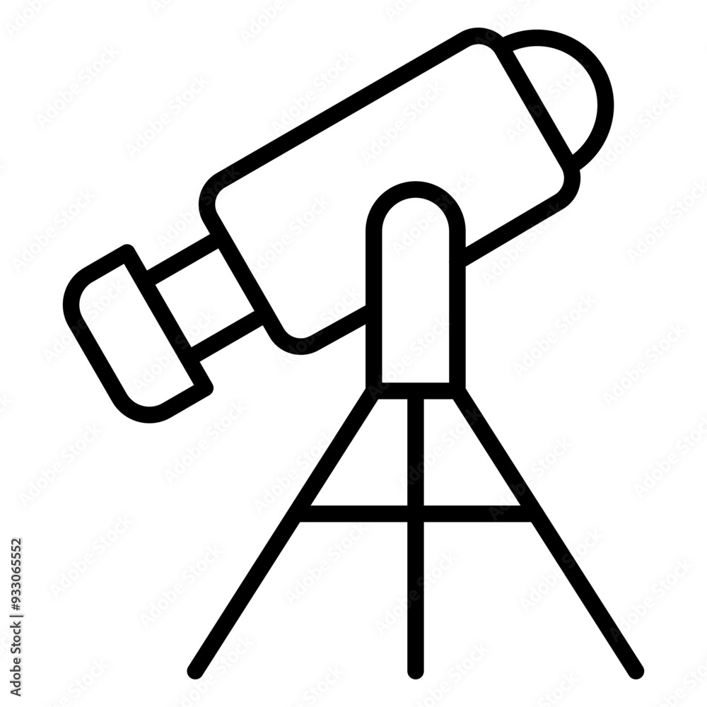 Sticker telescope icon style