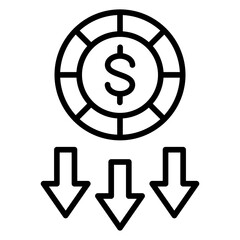 Obraz premium Low Startup Cost Icon Style