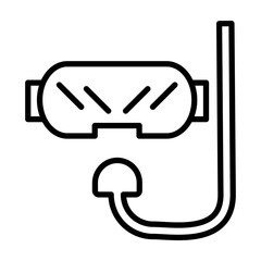 Diving Mask Icon Style