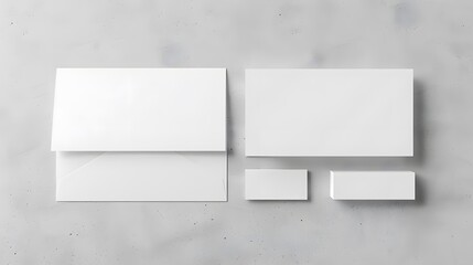 Corporate stationery set mockup at white textured paper background. 