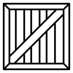 Naklejka premium Crate box Icon Style