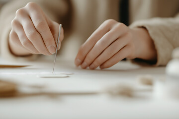 Modern Artisan Jewelry Workshop: Crafting Delicate Pieces in a Minimalistic and Elegant Setting