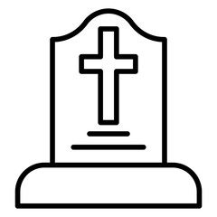 Fototapeta premium Headstone Icon Style