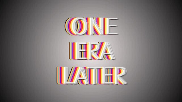 One era later animated text video gor social media use | 3D funny motion text graphics for Advertisment 