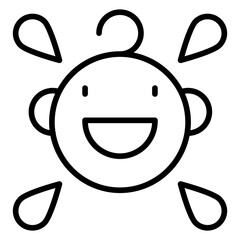 Crying Baby Icon Style