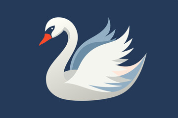 Swan  vector art and illustration