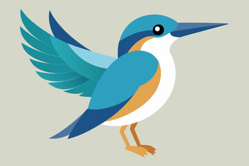 kingfisher  vector art and illustration