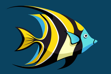 Angelfish vector art and illustration