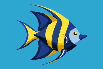 Angelfish vector art and illustration