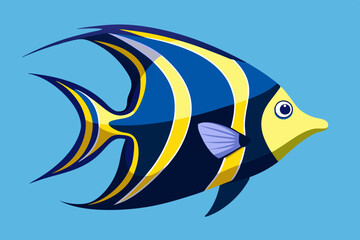 Angelfish vector art and illustration