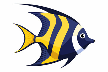 Angelfish vector art and illustration
