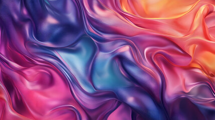 Obraz premium Dynamic 3D Abstract Background with Colorful Liquid Waves.