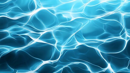 Obraz premium Crystal clear water surface with abstract light reflections, smooth patterns, top view, digital painting style, more clarity with clear light and sharp focus, high detailed