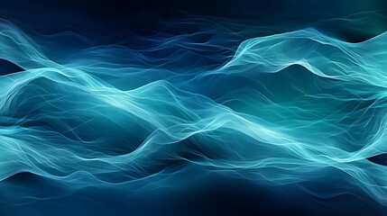 Abstract underwater scene with smooth patterns, light gradients from turquoise to navy, aerial view, digital painting style, more clarity with clear light and sharp focus, high detailed