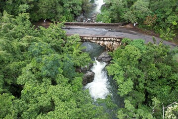Aerial photo of Little Crystal Creek Paluma Queensland Australia