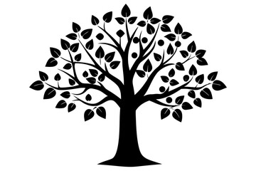 Apple tree vector art and illustration