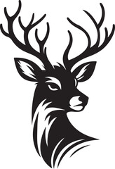 Stylish deer head vector and illustrator