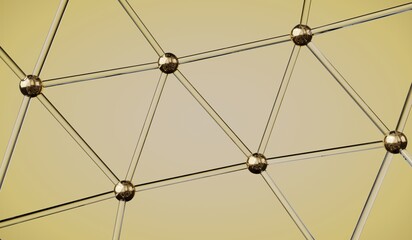 Geometrical structure with spheres - 3D illustration
