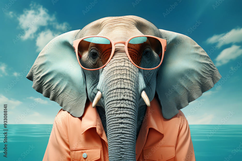 Canvas Prints creative animal concept animal with glasses