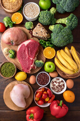 Healthy food high nutrition fresh vegetables and clean products  