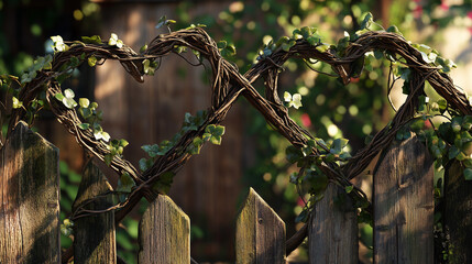 Fototapeta premium intertwined heart-shaped vines