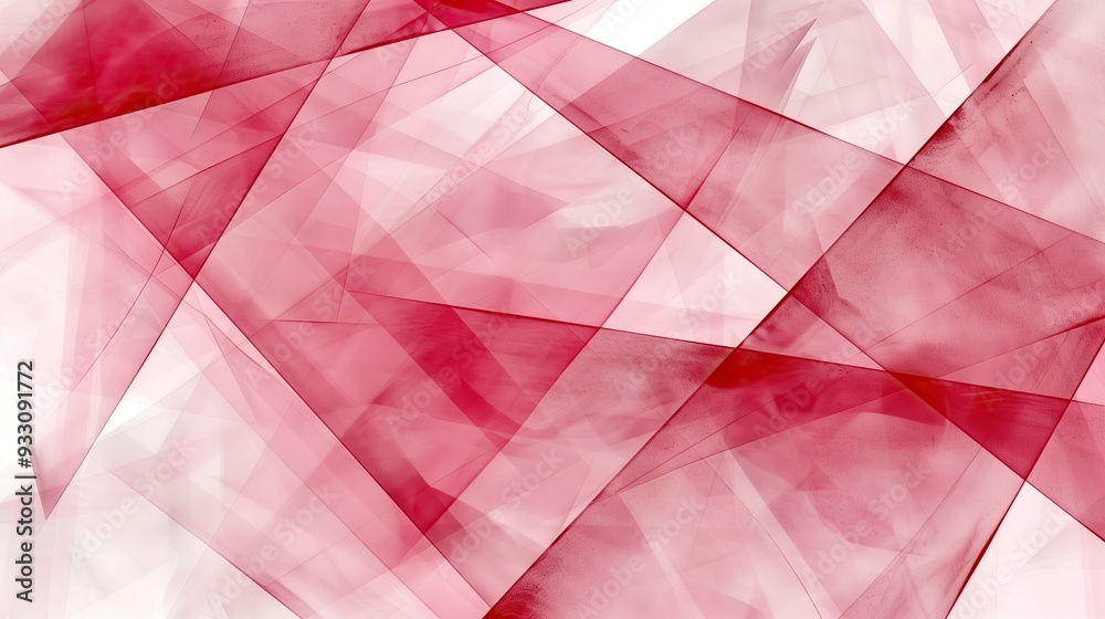 Aufkleber Abstract red white geometric pattern overlapping lines background