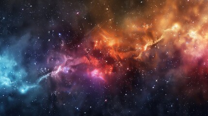 Obraz premium Cosmic Nebula with Vibrant Colors