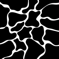 Cow print pattern animal seamless. Cow skin abstract for printing, cutting, and crafts Ideal for mugs, stickers, stencils, web, cover, wall stickers, home decorate and more.