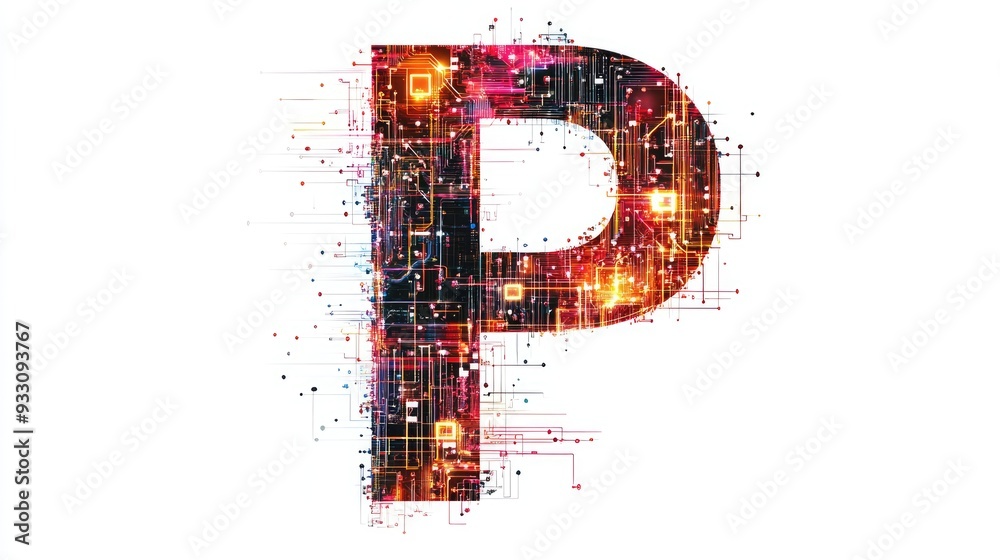 Fototapete A large, bold letter 