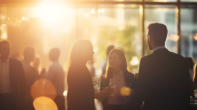 business group crowded social gathering networking event network diverse people mingling conversing talking corporate commercial sociable social businessman party