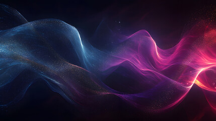 Fototapeta premium Red blue digital background technology wave technological operations neural networks AI big data transmission encryption archives audio visual science cyber connection technology computer coding virus