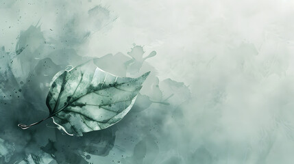 Fototapeta premium Leaf watercolor style