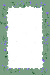 Floral border illustration with dots in the center