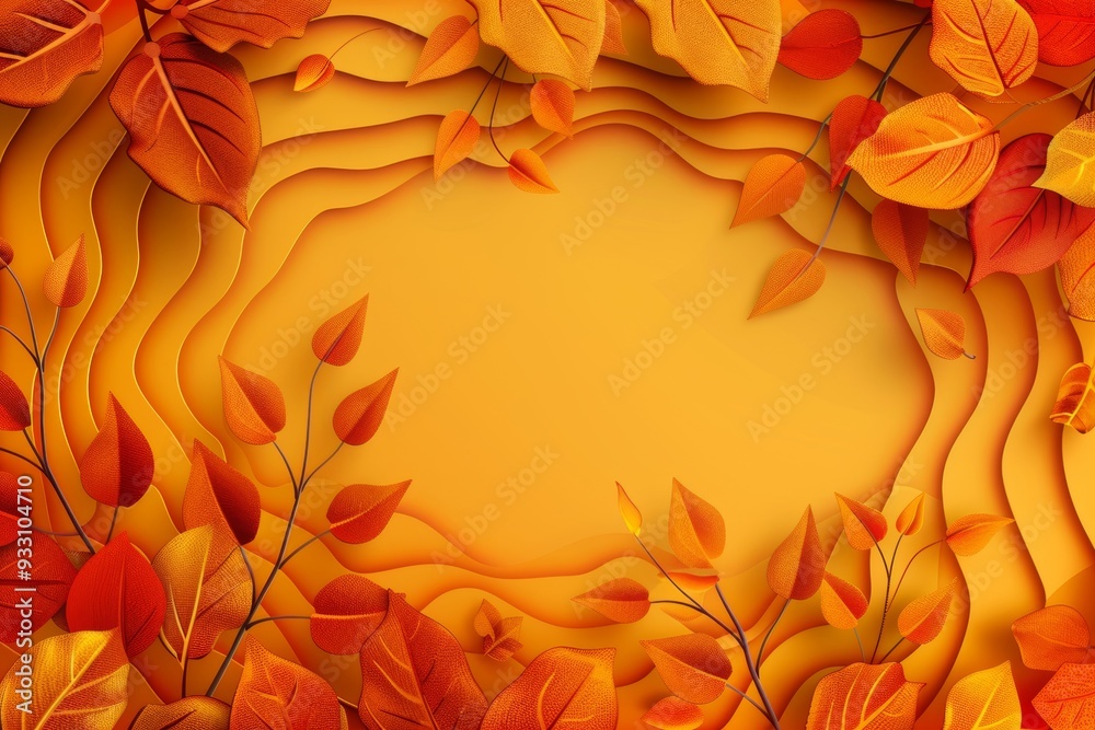 Wall mural abstract autumn backgrounds with copy space for text, ideal for creative illustrations